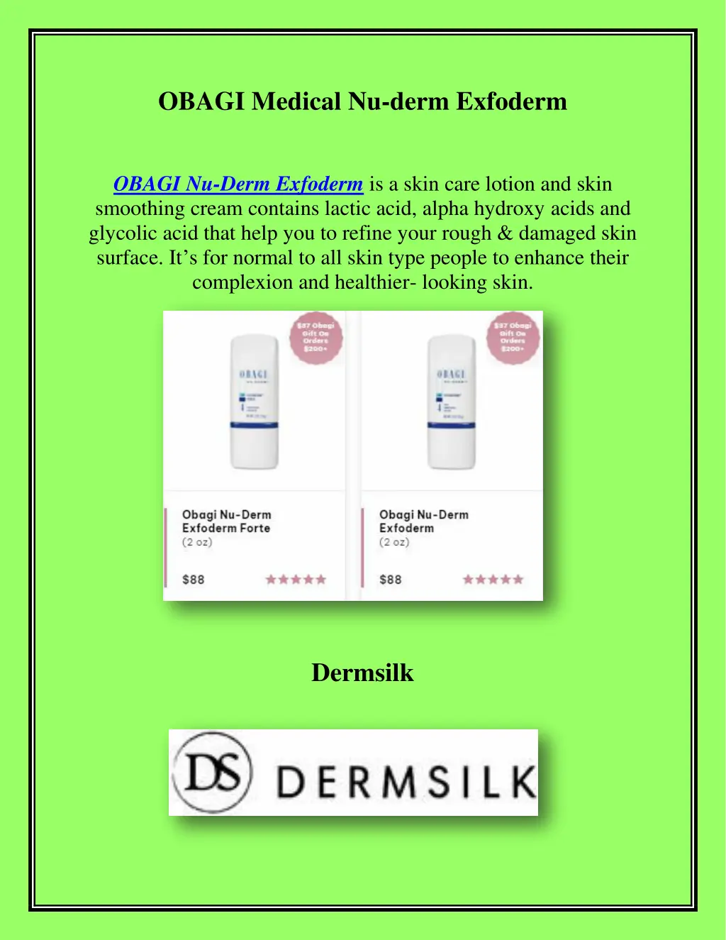 obagi medical nu derm exfoderm obagi nu derm n.