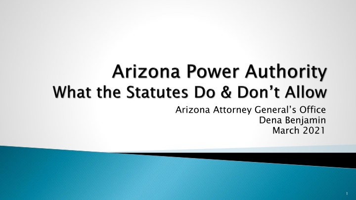 Overview of Arizona Attorney General's Office Statutory Authority