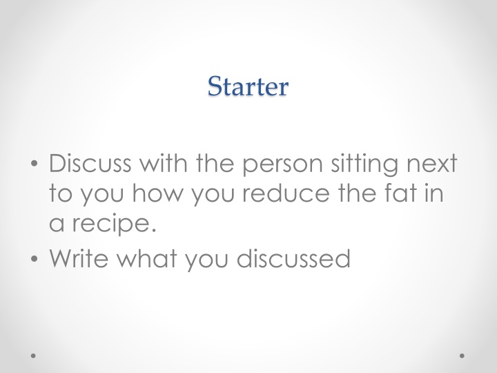 Tips for Reducing Fat in Recipes