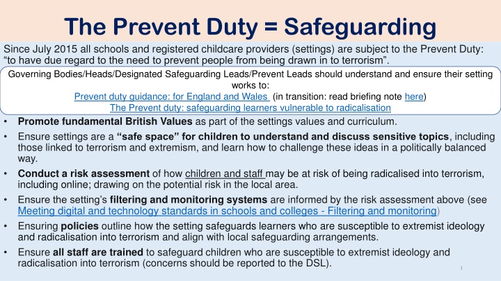 Safeguarding Against Terrorism: The Prevent Duty in Education Settings