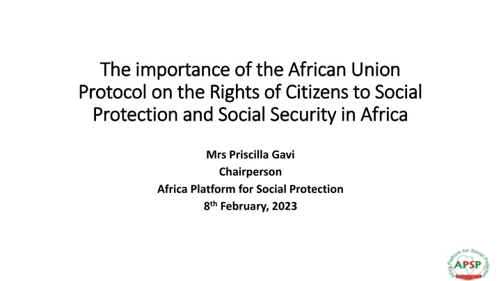 The Importance of Social Protection and the African Union in Africa
