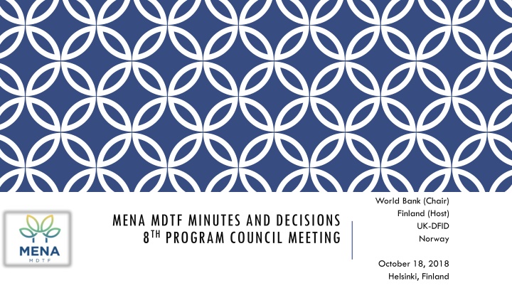 Summary of MENA MDTF 8th Program Council Meeting in Helsinki, Finland