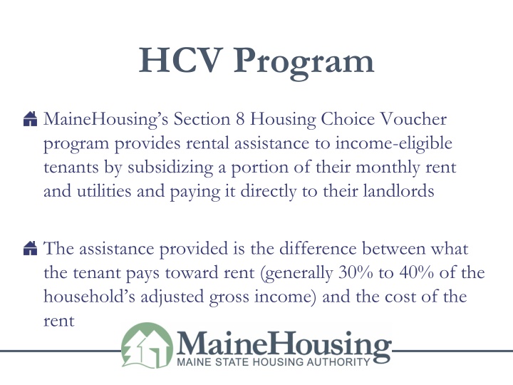 MaineHousing Section 8 Program: Rental Assistance Details