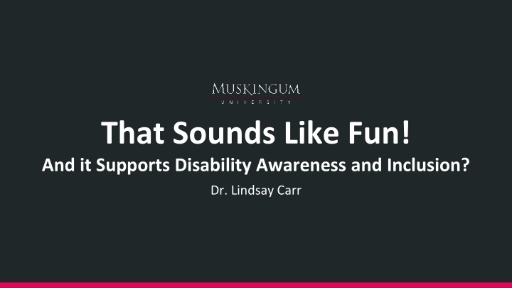 Creating Inclusive Spaces: Muskingum University's Disability Awareness Initiatives