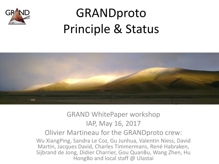Overview of GRANDproto Project Workshop on Autonomous Radio Detection
