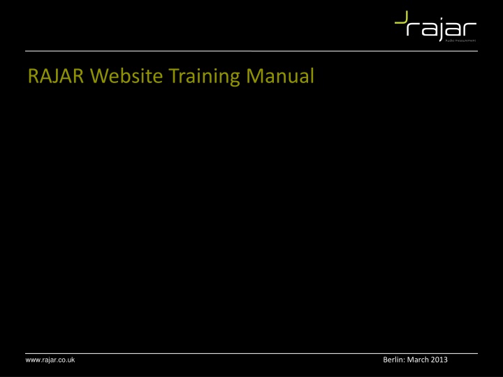 Comprehensive Guide to RAJAR Website Training Manual for Radio Listening Figures Analysis