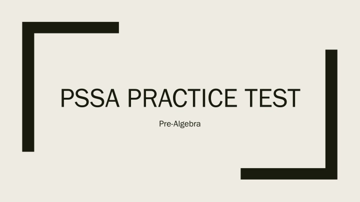 Pre-Algebra PSSA Practice Test Slides and Rainfall Measurement Analysis