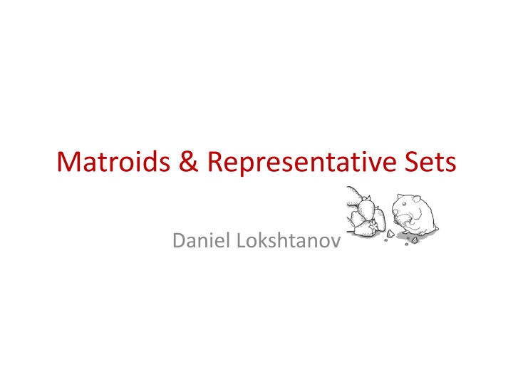 Matroids and Representative Sets in Game Theory