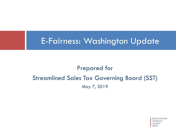 Congressional Update: 116th Senate and SST Update