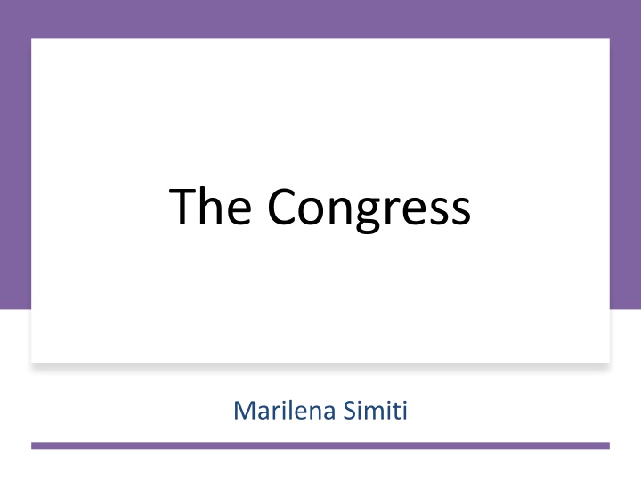 Insights into the Power of the American Congress