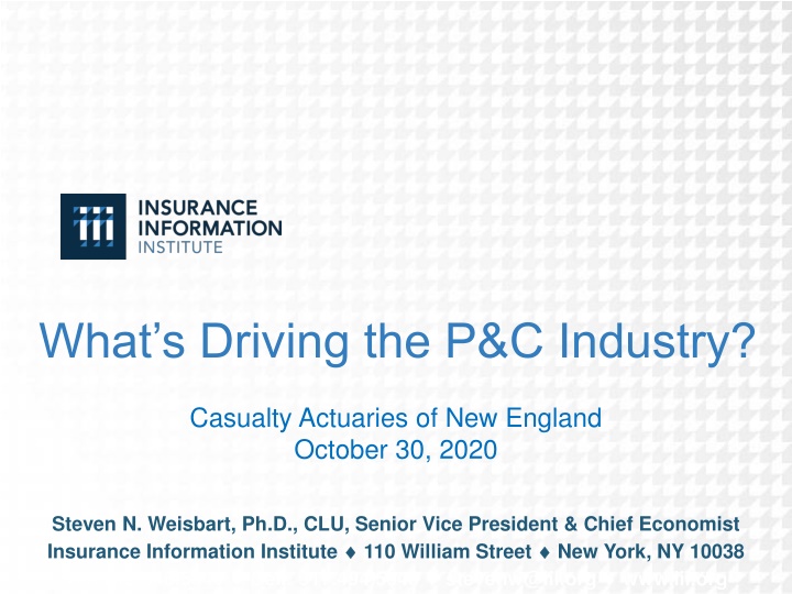 Insights into Factors Driving the P&C Industry: An Economic Perspective