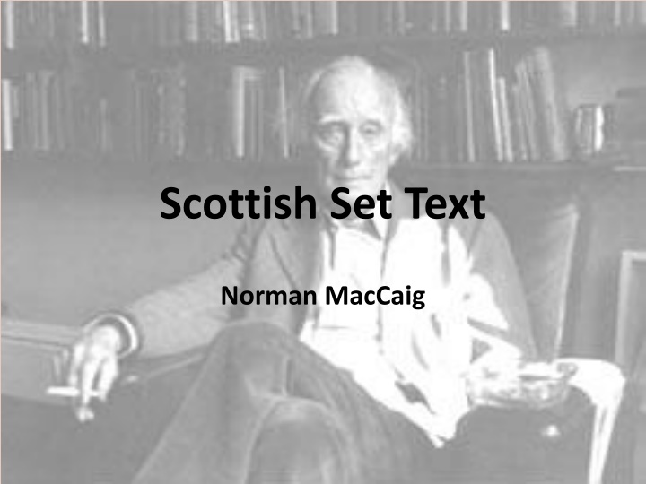 Life and Poetry of Norman MacCaig