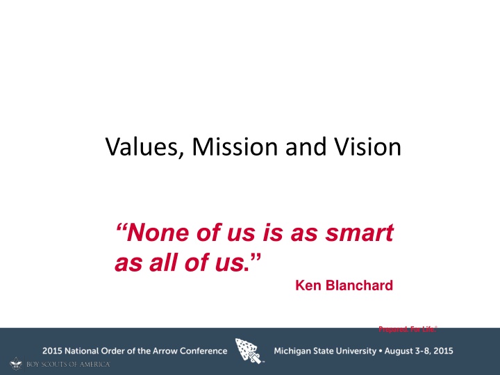Values, Mission, and Vision in Organizational Development