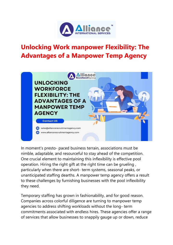 unlocking work manpower flexibility n.w