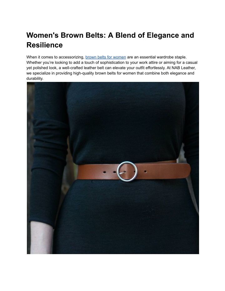 women s brown belts a blend of elegance n.w