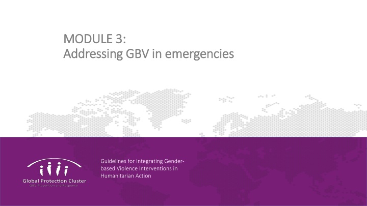 Addressing Gender-Based Violence in Emergencies: Guidelines and Considerations
