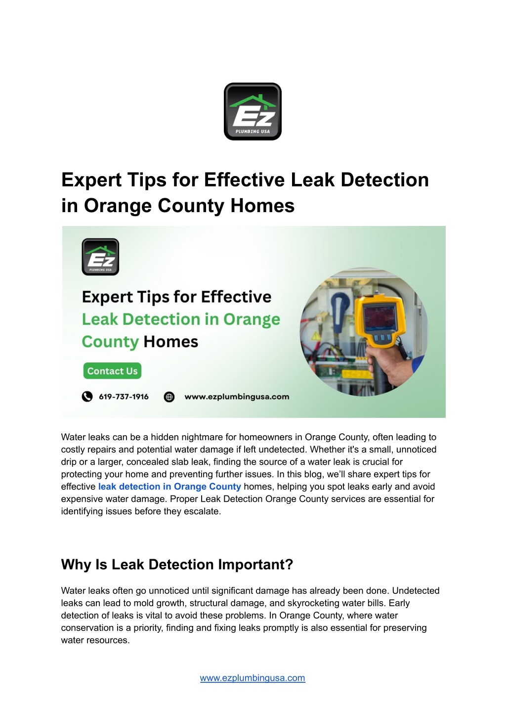 expert tips for effective leak detection l.w