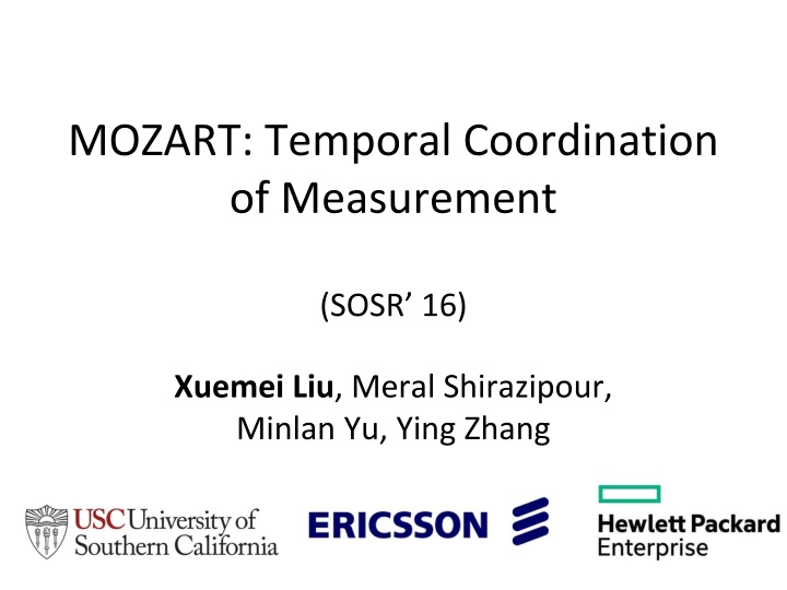 Temporal Coordination of Measurement in Data Centers