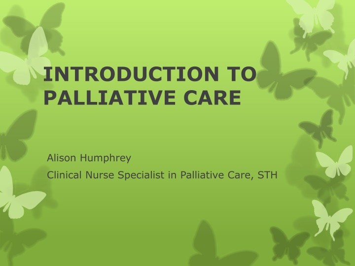 Overview of Palliative Care: History, Definition, and Aims
