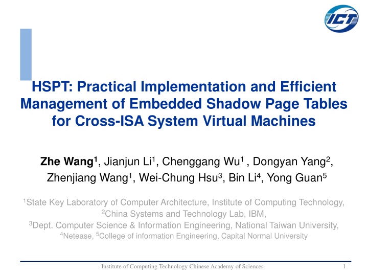 Practical Implementation of Embedded Shadow Page Tables for Cross-ISA System Virtual Machines