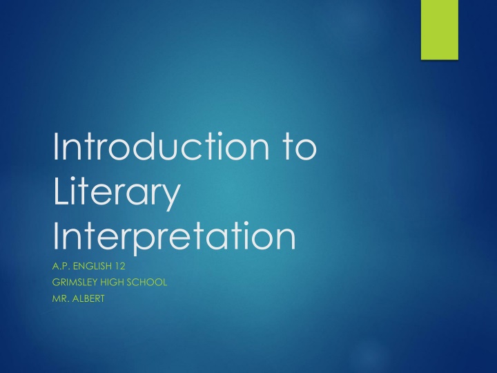 Analyzing Texts Using Inductive Reasoning in Literary Interpretation
