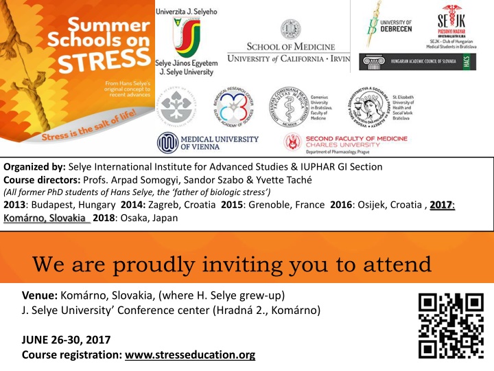 Summer School on Stress - Selye International Institute 2017