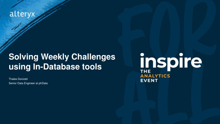 Using In-Database Tools for Weekly Challenges in Alteryx