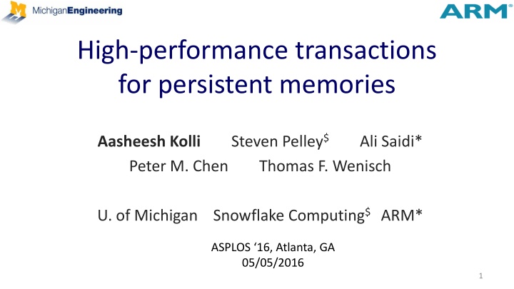 High-Performance Transactions for Persistent Memories