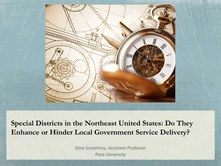 Special Districts in the Northeast United States: Enhancing or Hindering Local Government Service Delivery?