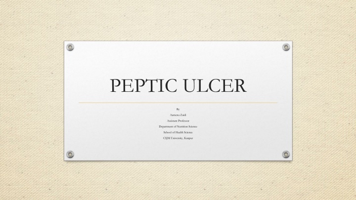 Peptic Ulcers: Causes, Symptoms, and Treatment