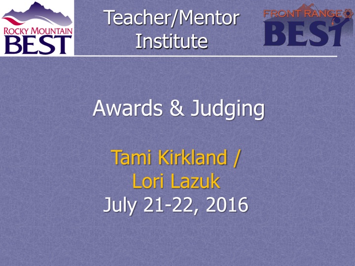 Guide to Best Robotics Institute Awards and Judging Process