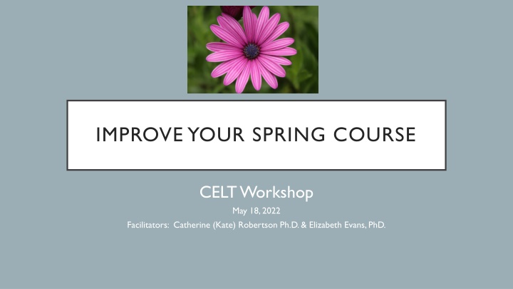 Enhancing Your Spring Course: Workshop Insights & Strategies