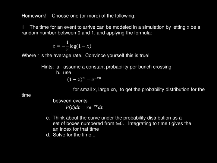 Time Modeling in Event Simulation