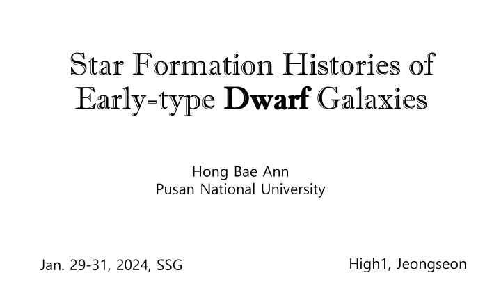 Investigating Star Formation Histories of Early-Type Dwarf Galaxies