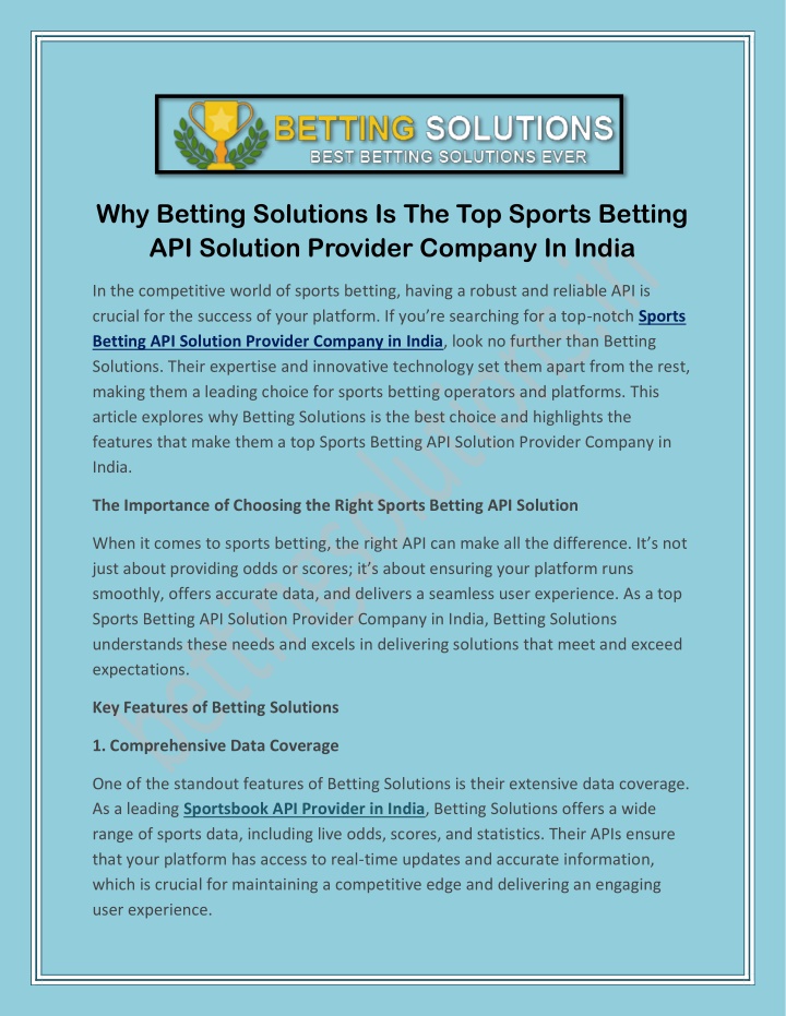 why betting solutions is the top sports betting n.w