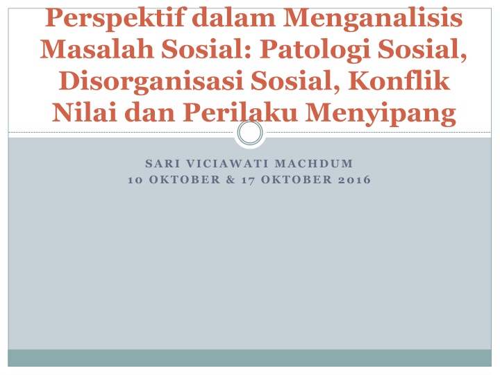 Social Issues through Theory and Perspectives