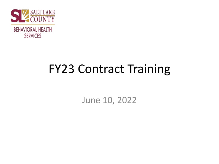 Comprehensive Overview of FY23 Contract Training and Service Guidelines
