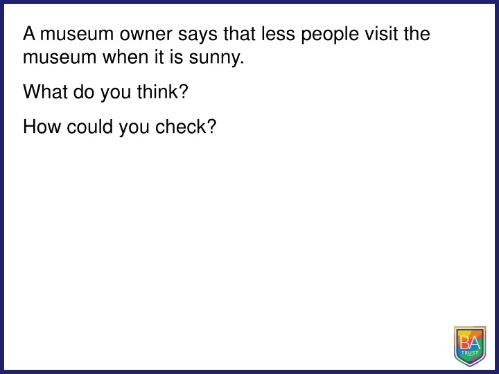 Effect of Sunshine on Museum Visitors