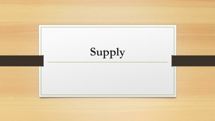The Factors Affecting Supply in Economics