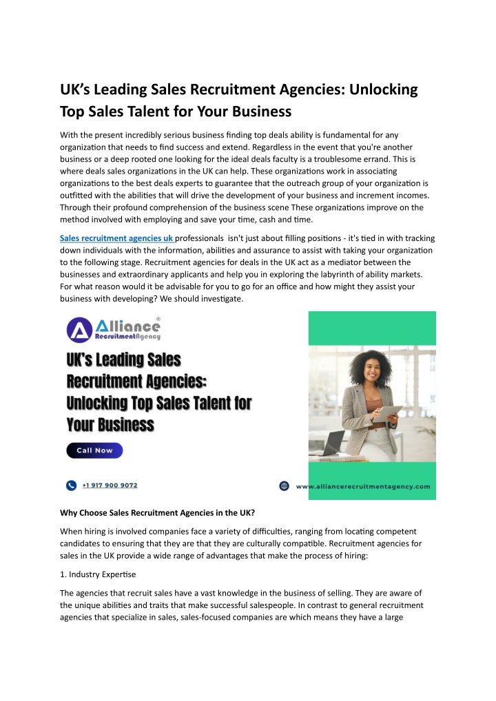 uk s leading sales recruitment agencies unlocking n.w