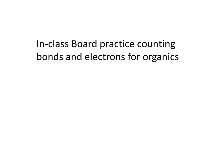 Bonds and Electrons in Organic Compounds