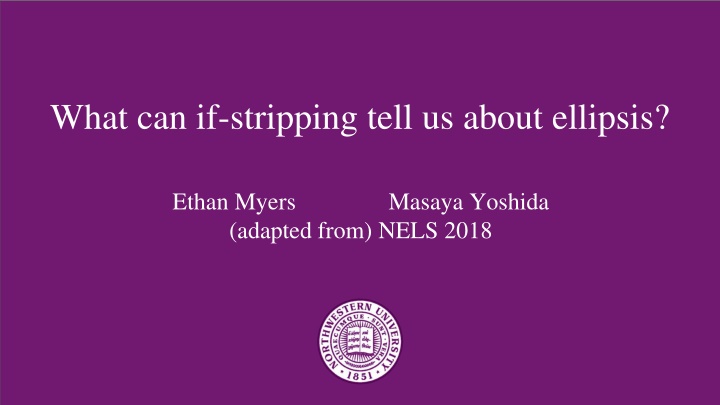 Insights into Ellipsis from If-Stripping Analysis