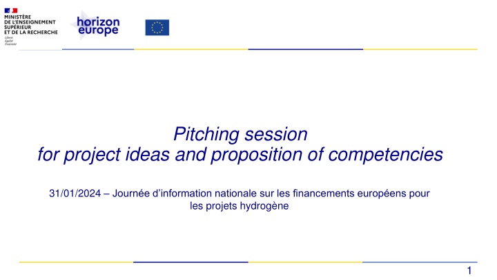 Pitching Session for Project Ideas and Competency Proposition