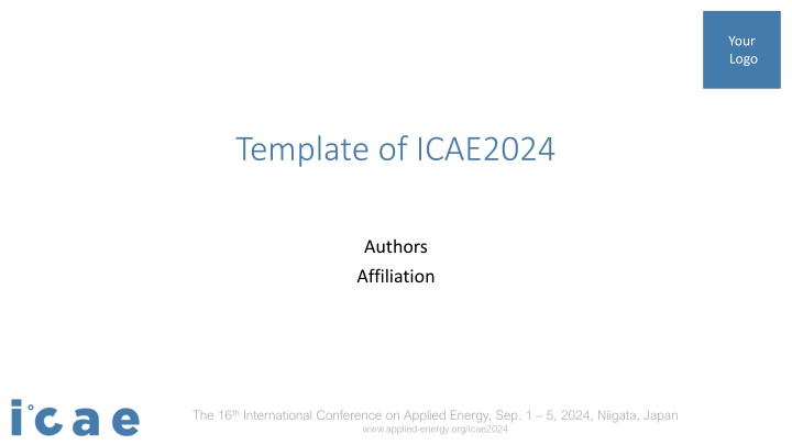Custom Logo Templates for ICAE 2024 Authors' Affiliation