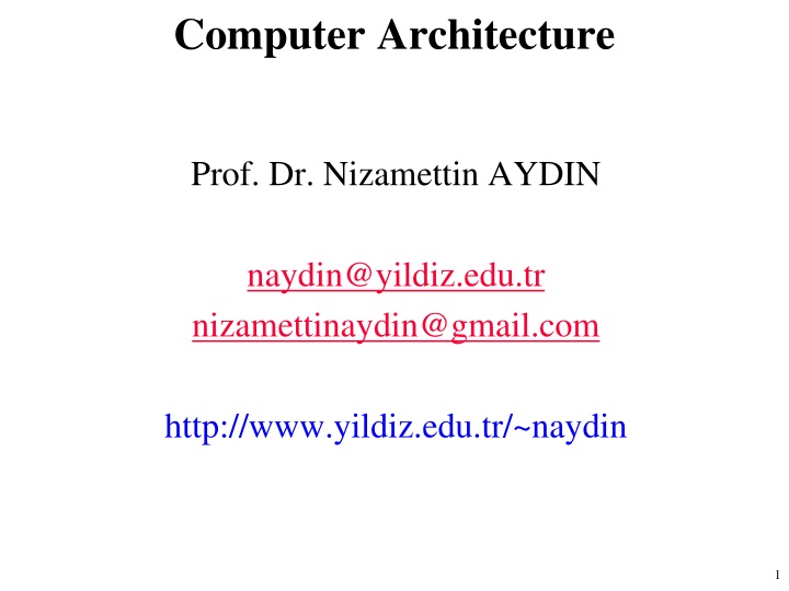 Computer Architecture and Input/Output Systems