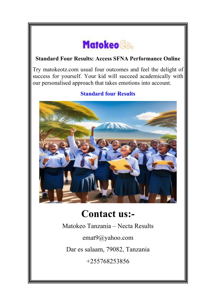 standard four results access sfna performance n.w