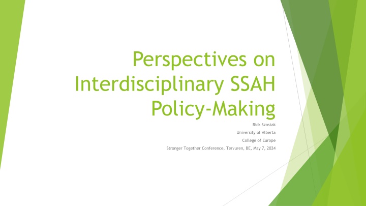 Enhancing Interdisciplinary Perspectives in Policy-Making