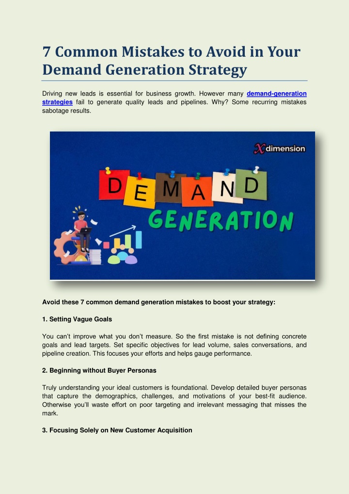 7 common mistakes to avoid in your demand n.w