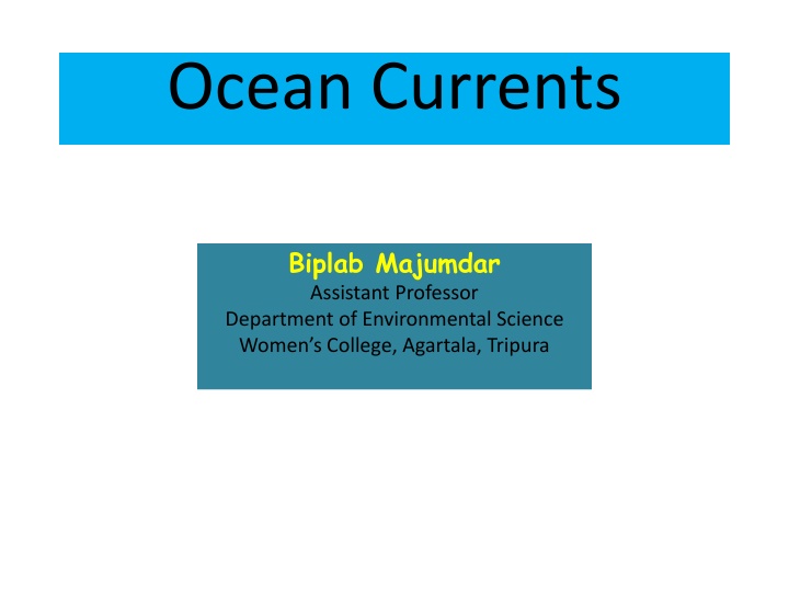 Ocean Currents and Their Impact