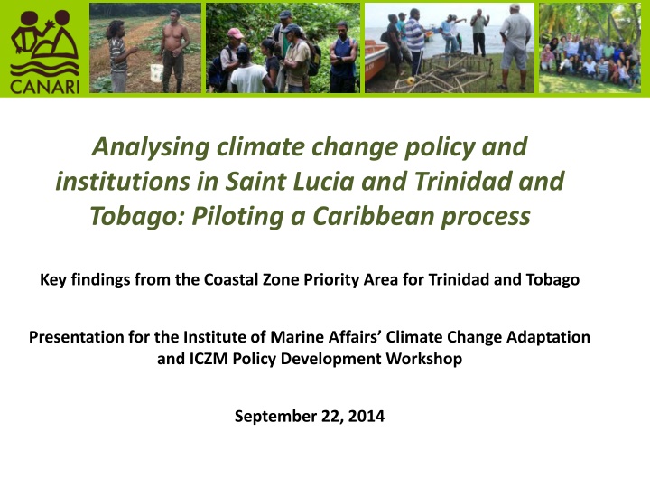 Analyzing Climate Change Policy and Institutions in Saint Lucia and Trinidad and Tobago